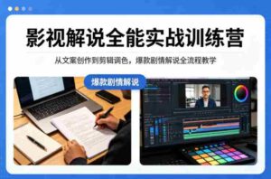 影视解说全能实战训练营:从文案创作到剪辑调色,爆款剧情解说全流程教学-中创网_分享创业项目_助您在家赚钱