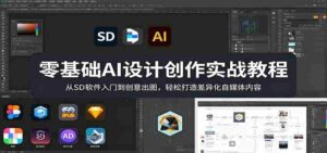 零基础AI设计创作实战教程:从SD软件入门到创意出图,轻松打造差异化自媒体内容-中创网_分享创业项目_助您在家赚钱