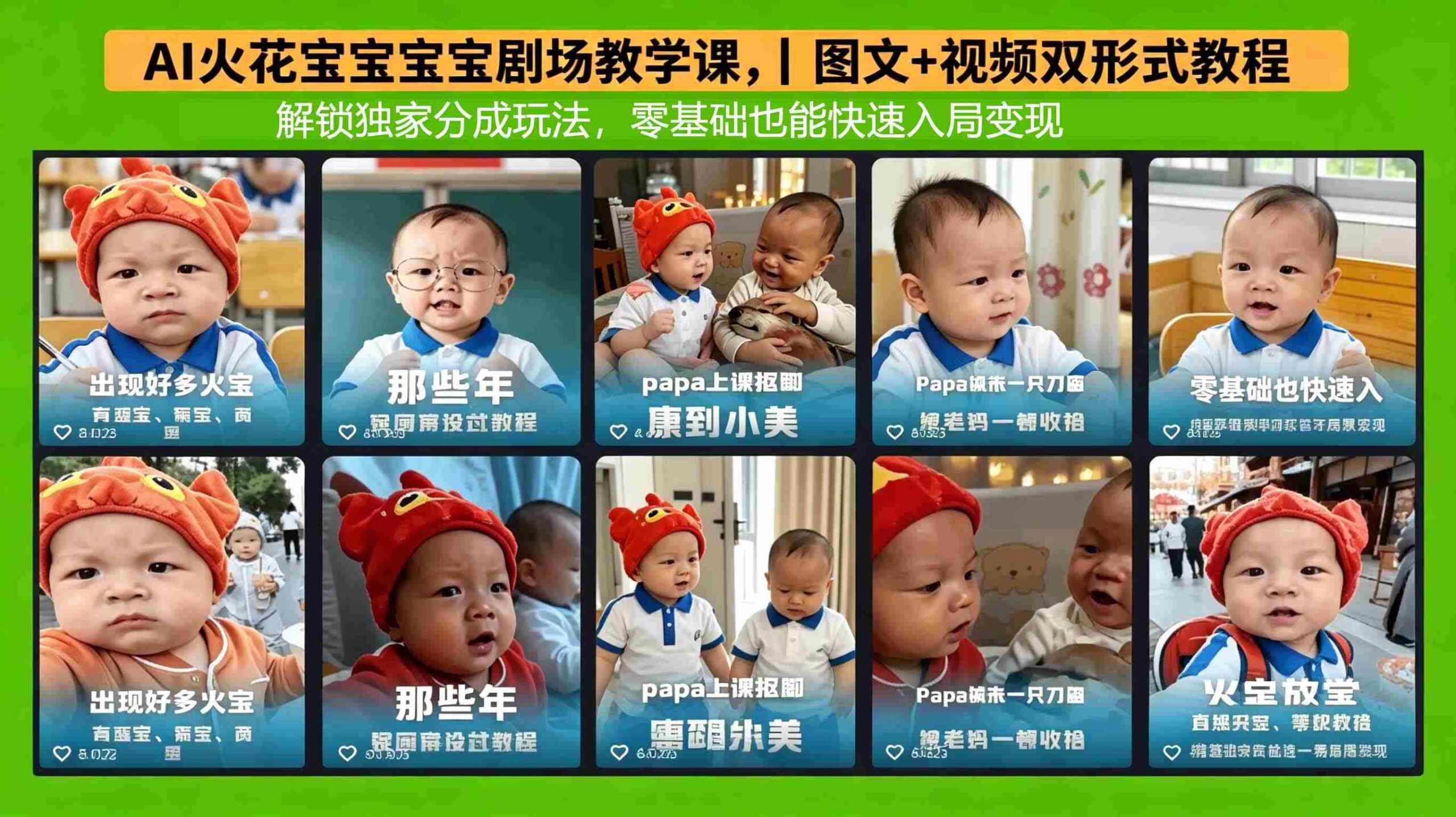 （18198期）AI火花宝宝宝宝剧场教学课，图文+视频双形式教程，解锁独家分成玩法，零基础也能快速入局变现-中创网_分享创业项目_助您在家赚钱