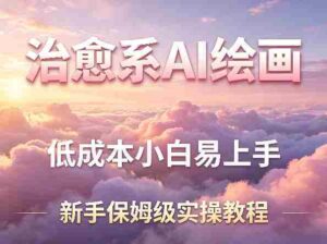 治愈系AI绘画提示词项目,低成本小白易上手,每天10分钟,新手保姆级实操教程-中创网_分享创业项目_助您在家赚钱