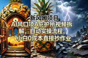 新风口项目AI庇护所视频拆解,自动实操流程,小白0成本直接抄作业-中创网_分享创业项目_助您在家赚钱
