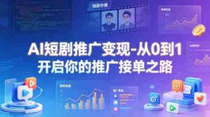 AI短剧推广变现-从0到1开启你的推广接单之路-中创网_分享创业项目_助您在家赚钱