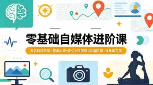 零基础自媒体进阶课,多名导师亲授,覆盖心理+定位+短视频+瑜伽起号,零基础可学-中创网_分享创业项目_助您在家赚钱
