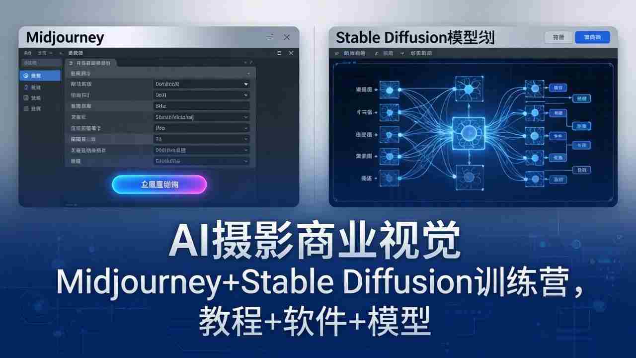 （18271期）AI摄影商业视觉Midjourney+Stable Diffusion训练营，教程+软件+模型-中创网_分享创业项目_助您在家赚钱