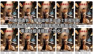 (18119期)AI橘猫道长茅山道士短剧教程|零基础傻瓜式操作,AI一键生成古风玄幻爆款短视频快速变现-中创网_分享创业项目_助您在家赚钱