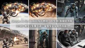 (18173期)Google AI Studio科幻短片教程:AI生成+剪辑全流程,3小时+教学+专属资源,掌握专业级制作技能-中创网_分享创业项目_助您在家赚钱