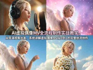 AI虚拟偶像MV全流程制作实战教学,从导演视角出发,系统讲解虚拟偶像MV从0到1的完整创作流程-中创网_分享创业项目_助您在家赚钱