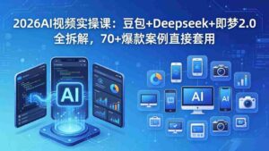 (18263期)2026AI视频实操课:豆包+Deepseek+即梦2.0全拆解,70+爆款案例直接套用-中创网_分享创业项目_助您在家赚钱