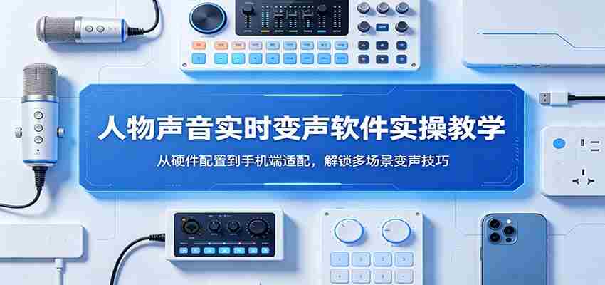 人物声音实时变声软件实操教学：从硬件配置到手机端适配，解锁多场景变声技巧-中创网_分享创业项目_助您在家赚钱