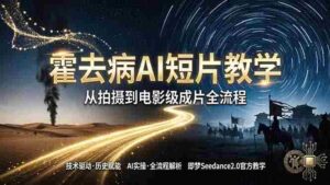 (18155期)《霍去病》AI短片教学:即梦AI Seedance2.0实操,从拍摄到电影级成片全流程-中创网_分享创业项目_助您在家赚钱
