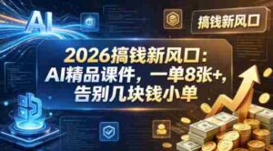 2026搞钱新风口:AI精品课件,一单8张+,告别几块钱小单-中创网_分享创业项目_助您在家赚钱