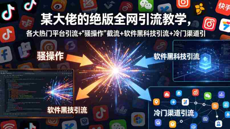 某大佬的绝版全网引流教学，各大热门平台引流+”骚操作”截流+软件黑科技引流+冷门渠道引流等-中创网_分享创业项目_助您在家赚钱