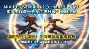 MIVIDEOSeedance2.0+nana生图插件扣子工作流一条龙生成分镜+漫剧视频工作流教学拆解教程-中创网_分享创业项目_助您在家赚钱