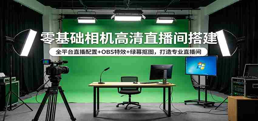 零基础相机高清直播间搭建：全平台直播配置+OBS特效+绿幕抠图，打造专业直播间-中创网_分享创业项目_助您在家赚钱