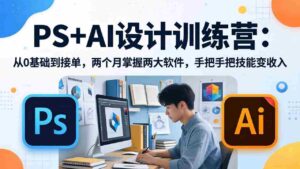 (17885期)PS+AI设计训练营:从0基础到接单,两个月掌握两大软件,手把手把技能变收入-中创网_分享创业项目_助您在家赚钱