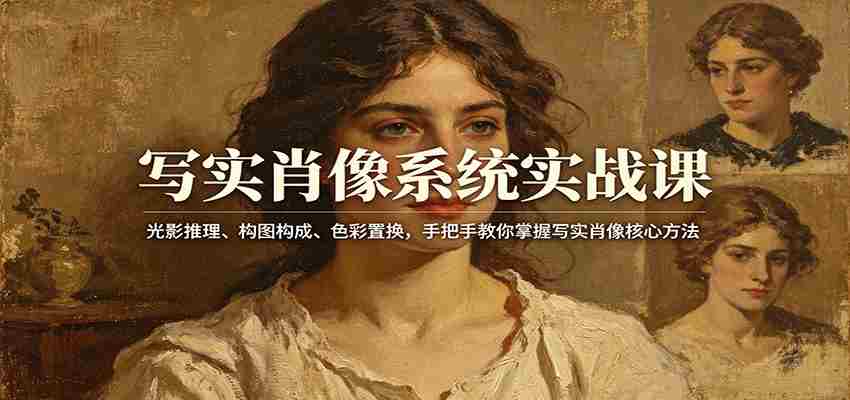 写实肖像系统实战课：光影推理、构图构成、色彩置换，手把手教你掌握写实肖像核心方法-中创网_分享创业项目_助您在家赚钱