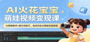 AI火花宝宝萌娃视频变现课:AI视频制作+提示词技巧,低成本抢占萌娃流量赛道-中创网_分享创业项目_助您在家赚钱