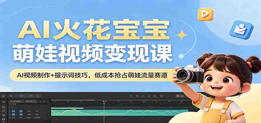 AI火花宝宝萌娃视频变现课：AI视频制作+提示词技巧，低成本抢占萌娃流量赛道-中创网_分享创业项目_助您在家赚钱