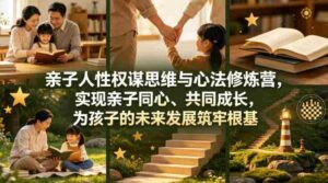 亲子人性权谋思维与心法修炼营,实现亲子同心、共同成长,为孩子的未来发展筑牢根基【音频】-中创网_分享创业项目_助您在家赚钱