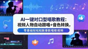 AI一键对口型唱歌教程:视频人物自动跟唱+音色转换,零基础轻松做爆款唱歌视频-中创网_分享创业项目_助您在家赚钱
