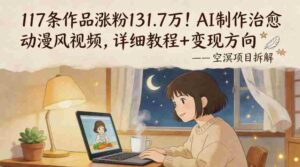 117条作品涨粉131.7W！AI制作治愈动漫风视频，详细教程+变现方向-中创网_分享创业项目_助您在家赚钱
