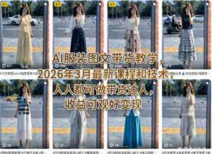 AI服装图文带货教学,2026年3月最新课程和技术,人人都可做带货达人,收益可观好变现-中创网_分享创业项目_助您在家赚钱