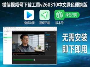 微信视频号下载工具v260310中文绿色便携版-中创网_分享创业项目_助您在家赚钱