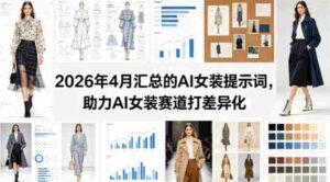 2026年4月汇总的AI女装提示词,助力AI女装赛道打差异化-中创网_分享创业项目_助您在家赚钱