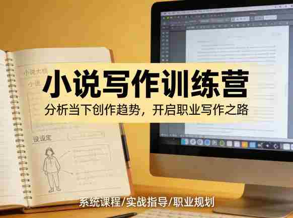 小说加写作训练营,带你分析如何在当下脱颖而出,开启你的职业创作之路