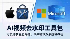 （18073期）AI视频去水印工具包：可灵即梦豆包海螺，苹果微软双系统带教程-中创网_分享创业项目_助您在家赚钱