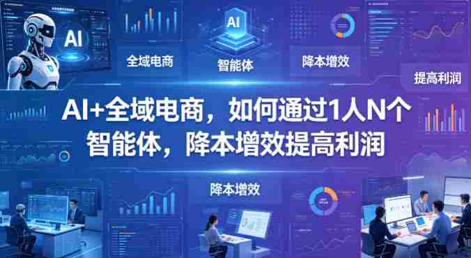 AI+全域电商,如何通过1人N个智能体,降本增效提高利润