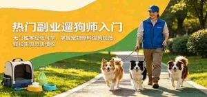 热门副业遛狗师入门,无门槛零经验可学,掌握宠物照料遛狗规范,轻松实现灵活增收-中创网_分享创业项目_助您在家赚钱