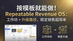 (18085期)按模板就能做!Repeatable Revenue OS:工作坊 + 升级路径,稳定销售超简单-中创网_分享创业项目_助您在家赚钱