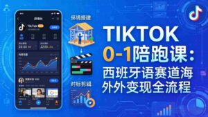 (17908期)TIKTOK 0-1 陪跑课:从环境搭建到刷对标剪辑,西班牙语赛道海外变现全流程-中创网_分享创业项目_助您在家赚钱