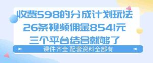 拆解外面收费1980的分成计划猫咪vlog玩法，三天佣金8541（仅供参考）-中创网_分享创业项目_助您在家赚钱