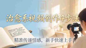 (18165期)治愈系视频创作4步法:从文案打磨到画面呈现,精准传递情感,新手快速上手出优质内容-中创网_分享创业项目_助您在家赚钱
