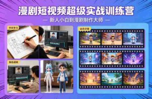 漫剧短视频超级实战训练营,新人小白到漫剧制作大师-中创网_分享创业项目_助您在家赚钱