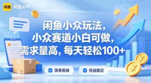 闲鱼小众玩法，小众赛道小白可做，需求量高，每天轻松100+-中创网_分享创业项目_助您在家赚钱
