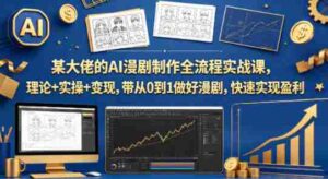 某大佬的AI漫剧制作全流程实战课,理论+实操+变现,带从0到1做好漫剧,快速实现盈利-中创网_分享创业项目_助您在家赚钱