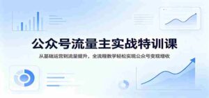 公众号流量主实战特训课:从基础运营到流量提升,全流程教学轻松实现公众号变现增收-中创网_分享创业项目_助您在家赚钱