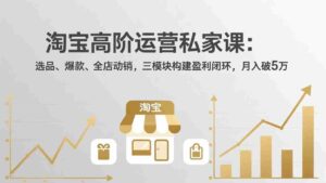(17904期)淘宝高阶运营私家课(更新26年4月):选品、爆款、全店动销,三模块构建盈利闭环,月入破5万-中创网_分享创业项目_助您在家赚钱
