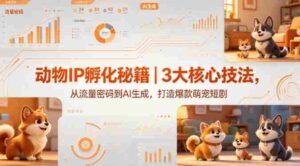动物IP孵化秘籍|3大核心技法,从流量密码到AI生成,打造爆款萌宠短剧-中创网_分享创业项目_助您在家赚钱