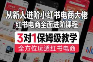 从新人进阶小红书电商大佬，红书电商全面进阶课程，3对1保姆级教学，全方位玩透红书电商-中创网_分享创业项目_助您在家赚钱