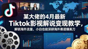 某大佬的4月最新Tiktok影视解说变现教学,解锁海外流量,小白也能深耕海外赛道賺美刀-中创网_分享创业项目_助您在家赚钱