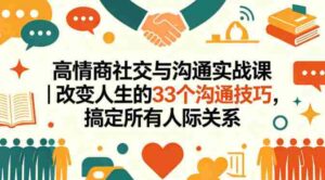 高情商社交与沟通实战课|改变人生的33个沟通技巧,搞定所有人际关系-中创网_分享创业项目_助您在家赚钱