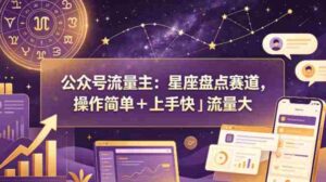 公众号流量主:星座盘点赛道,操作简单+上手快+流量大-中创网_分享创业项目_助您在家赚钱