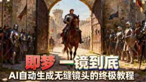 (18241期)即梦AI一镜到底终极教程,智能补帧+运镜技巧,AI自动生成无缝丝滑长镜头高效出片-中创网_分享创业项目_助您在家赚钱