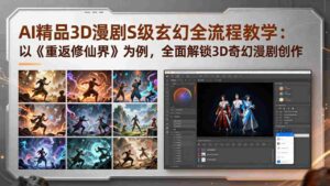 (17882期)AI精品3D漫剧S级玄幻全流程教学:以《重返修仙界》为例,全面解锁3D奇幻漫剧创作-中创网_分享创业项目_助您在家赚钱