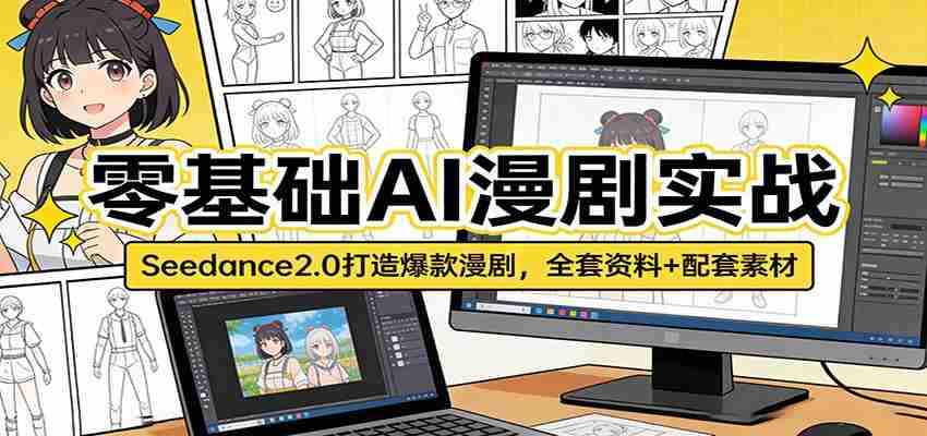 零基础AI漫剧实战：Seedance2.0打造爆款漫剧，全套资料+配套素材-中创网_分享创业项目_助您在家赚钱