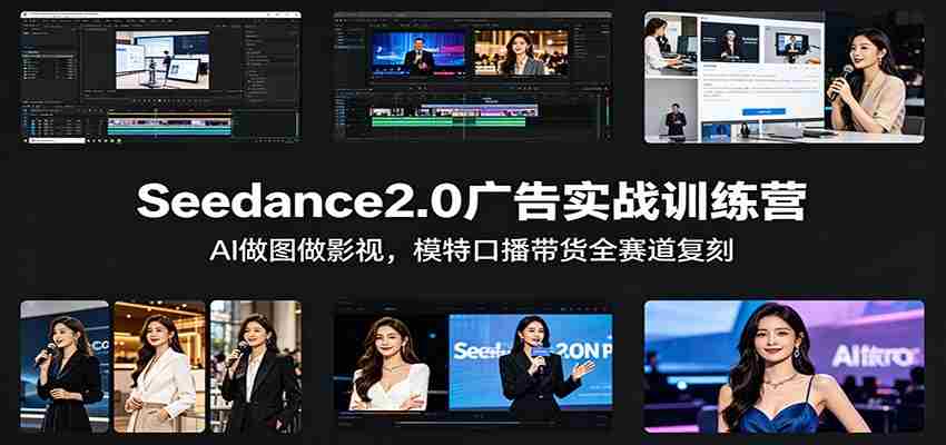 Seedance2.0广告实战训练营：AI做图做影视，模特口播带货全赛道复刻-中创网_分享创业项目_助您在家赚钱